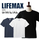 【メール便なら送料無料】LIFEMAX メンズ 半袖 トップス Tシャツ 無地 クルーネック コットン 綿 レディース ユニセックス スポーツ カジュアル ウェア [03][MT]［B］【SHOT ショット】［220613］