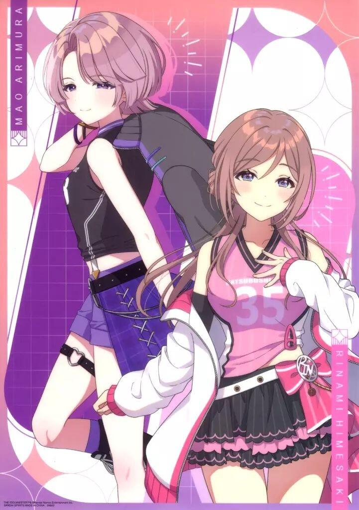 クリアポスター 描きおろし A3クリアポスター 有村麻央＆姫崎莉波 「一番くじ 学園アイドルマスター Part2」 D賞