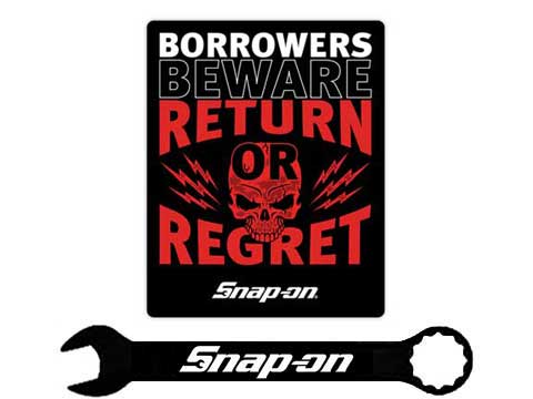 Snap-on（スナップオン）ステッカー「RETURN OR REGRET DECAL」