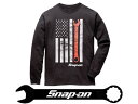 Snap-on（スナップオン）ティーシャツ「BLACK LONG SLEEVE FLAG TEE」