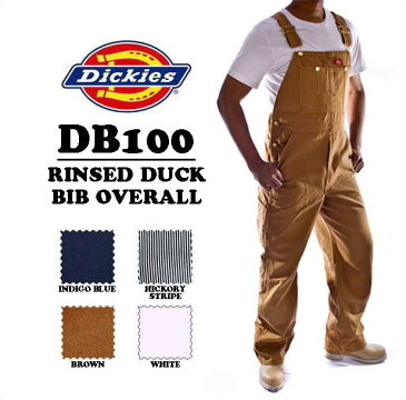 DICKIES（ディッキーズ）RINSED DUCK BIB OVERALL 【BROWN DUCK】オーバーオール ブラウン