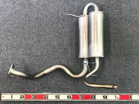 『純正タイプ　リヤマフラー』MHD-7046SUS（ホンダ，バモス，バモスホビオ,HM1，HM2,HM3,HM4,HJ1,HJ2）車検対応、ガスケット付