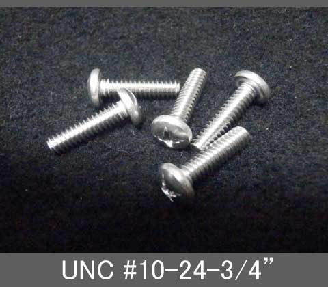 Rakuten - インチネジ（プラス鍋ねじ）UNC（ユニファイ並目）#10 24山 首下長3/4” ステンレス