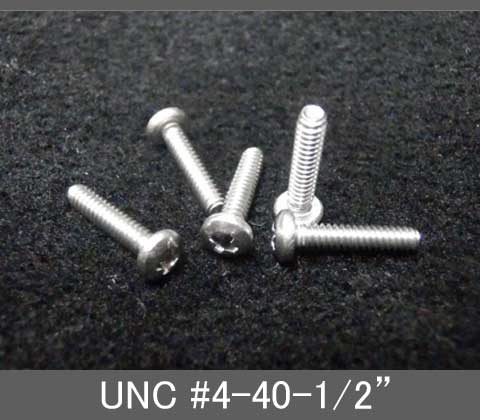 インチネジ（プラス鍋ねじ）UNC（ユニファイ並目）#4 40山 首下長1/2” ステンレス