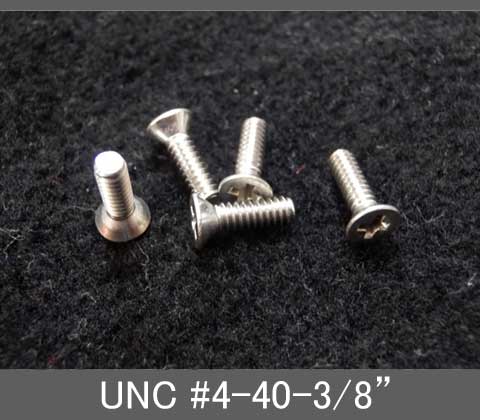 Rakuten - インチネジ（プラス皿ねじ）UNC（ユニファイ並目）#4 40山 全長3/8” ステンレス
