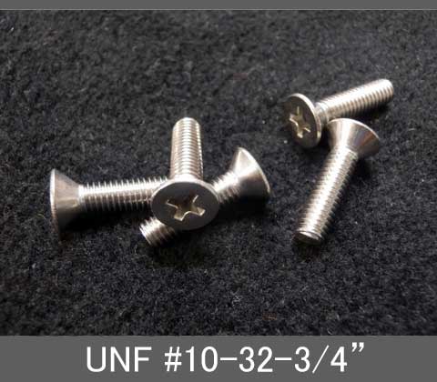 Rakuten - インチネジ（プラス皿ねじ）UNF（ユニファイ細目）#10 32山 全長3/4” ステンレス