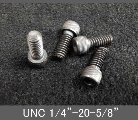 Rakuten - インチネジ（六角穴付きボルト）UNC（ユニファイ並目）1/4” 20山 首下長5/8” スチール/鉄（ブラック）