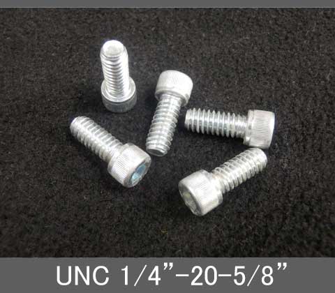Rakuten - インチネジ（六角穴付きボルト）UNC（ユニファイ並目）1/4” 20山 首下長5/8” スチール/鉄（ユニクロ）