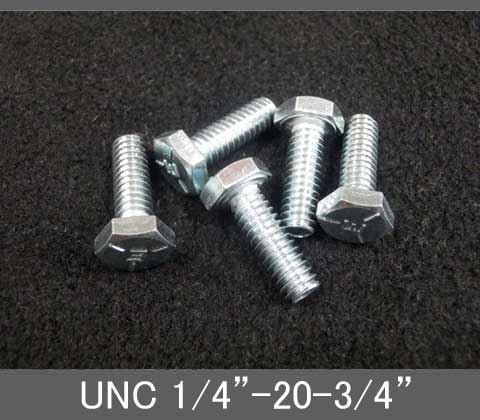 乐天商城 - インチネジ（六角ボルト）UNC（ユニファイ並目）1/4” 20山 首下長3/4” スチール/鉄（ユニクロ）