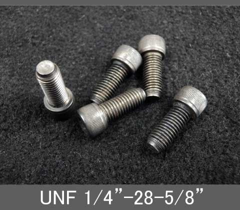 Rakuten - インチネジ（六角穴付きボルト）UNF（ユニファイ細目）1/4” 28山 首下長5/8” スチール/鉄（ブラック）