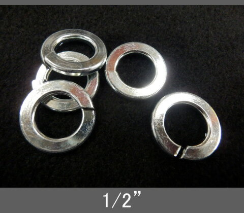 Rakuten - インチネジ，ばね座金（スプリングワッシャー）1/2” スチール（ユニクロ）