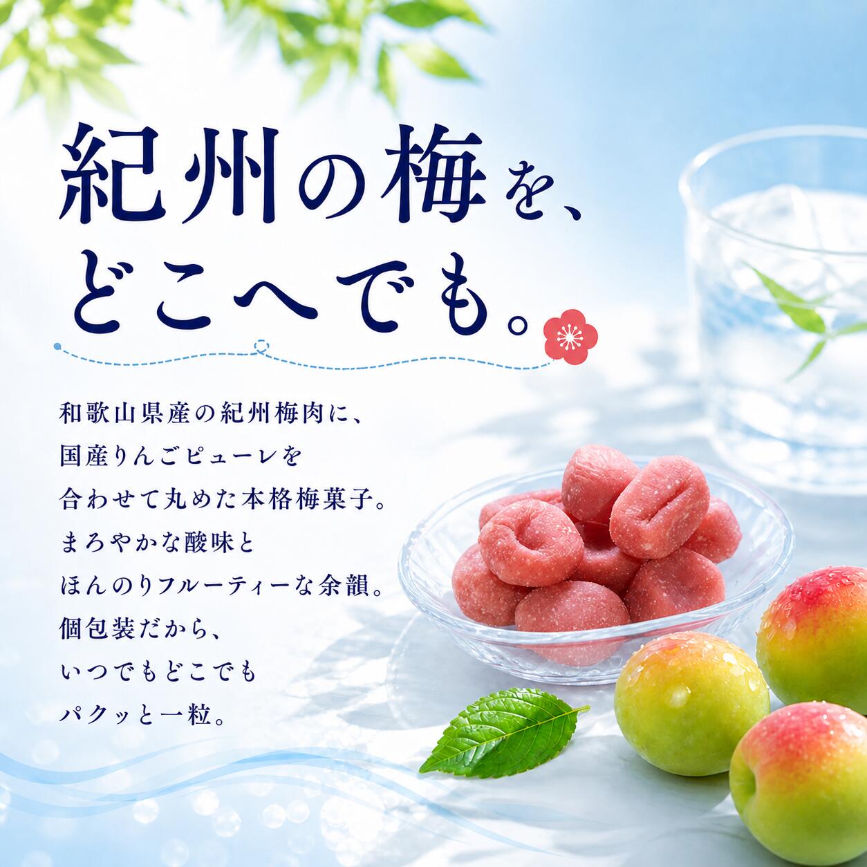 千年屋 味楽乃里 うめ玉 紀州梅菓子 梅加工菓子 個包装 種なし 梅おやつ 塩分チャージ 熱中症対策 和歌山県産梅 2袋セット 6袋セット 12袋セット 大容量 送料無料 shoujiya-10000163 千鶴堂 produced by 庄司屋 サンプル画像2
