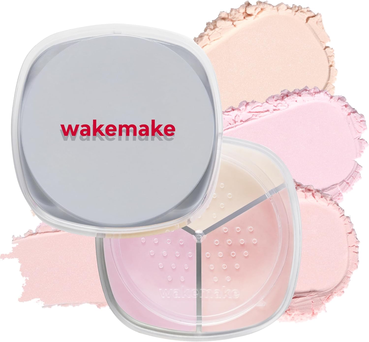 WAKEMAKE ウェイクメイク ステイフィクサー マルチカラーパウダー 03サテンピンク フェイスパウダー ルースパウダー 韓国コスメ トーンアップ 透明感 毛穴カバー テカリ防止