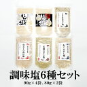 6種の塩 調味塩90g×4種類 にんにく塩白黒80g×2種類 送料無料 はぎの 食品 だし 塩 お試し塩シリーズ 【各種1袋・スタンドパック】はぎの食品 調味塩...