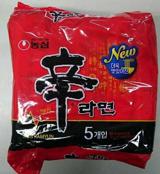 韓国食品　辛ラーメン（即席めん）600g（120gX5食入り）、韓国インスタント麺♪