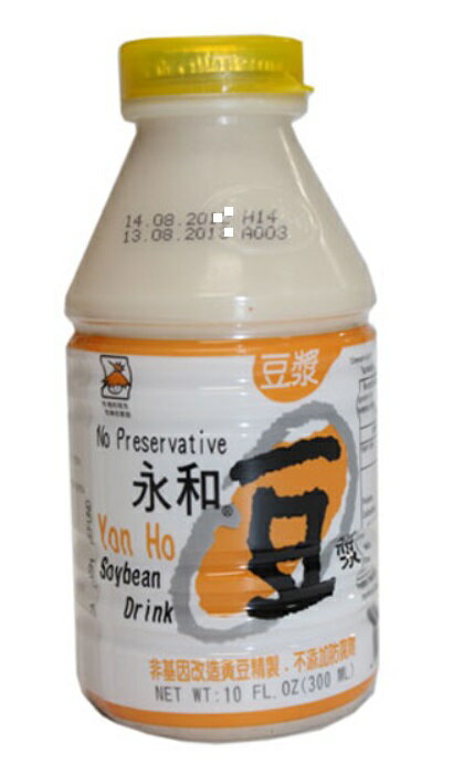 横浜中華街　台湾 永和豆漿・豆乳（大豆豆乳徳用サイズ）300mlX 1本売り　台湾原産栄養飲料・お土産定番・中華伝統栄養飲料♪