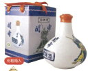 関帝 白磁陳年10年紹興酒(化粧箱付き)17度、500mlX6本(セット売り)、景徳鎮の壷に入った最高級の10年紹興酒♪