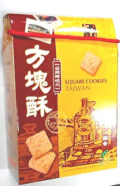 横浜中華街　長圓　方塊酥（台湾クッキー）、304g/44個入り/お土産箱・（黒糖胡麻・ハスの実・コーヒー・山芋・4種味入り）・お土産箱に入っています♪