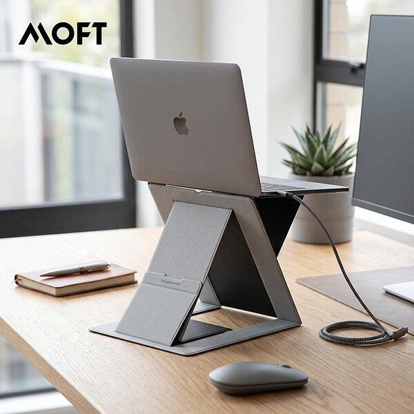 MOFT Z スタンディングデスク ノートPCスタンド 折りたたみ式 PCスタンド 多角度調整 超薄型 軽量 持ち運び 在宅勤務…