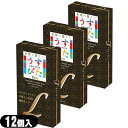 ◆「ネコポス送料無料」「うす型タイプコンドーム」ジャパンメディカル うすぴた Rich(リッチ)コンドーム Lサイズ (12個入り) ×3箱セット - 女性にや...