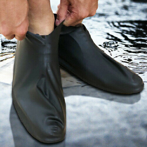 ｢天然ゴム製｣天然ラテックス100% 防水シューズカバー (Waterproof shoe cover)x1足(計2枚) (Mサイズ・Lサイズから選択)