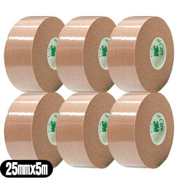 ｢テーピングテープ｣3M(スリーエム) マルチポアスポーツ レギュラー(伸縮固定テープ) 25mmx5mx6巻 (半ケース)