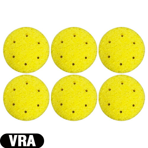 「最強翌日配送」「ネコポス送料無料」｢干渉・吸引・低周波用スポンジ｣丸型スポンジ VRA(R-A) スポンジ (93x20mm) x 6枚セット - 優れた吸水性と優しい肌触りの、植物性セルローススポンジを使用しています。【smtb-s】