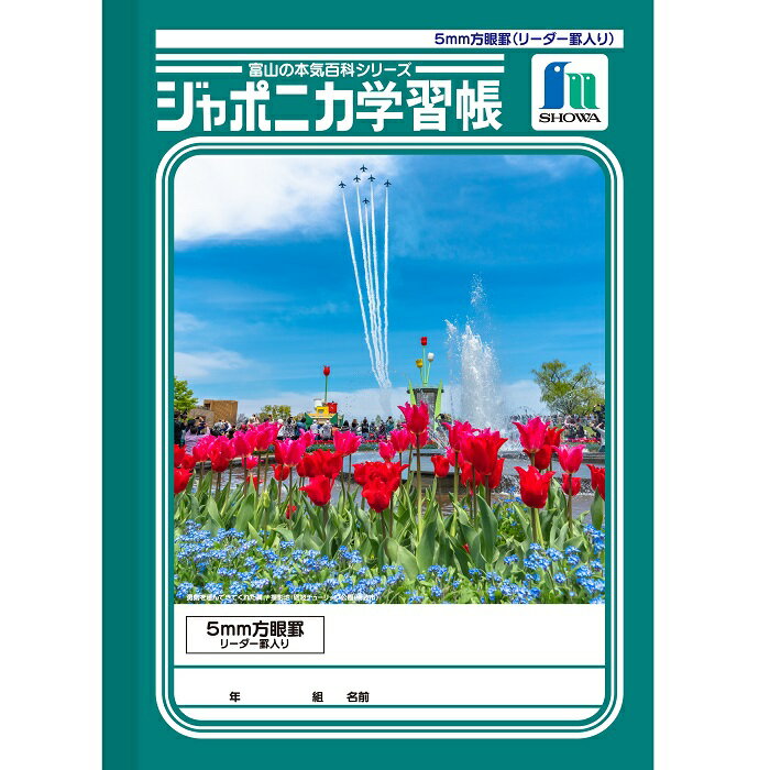 【公式】ジャポニカ学習帳 富山の本気百科シリーズ 5mm方眼罫F TJL－5G【メール便5冊まで】