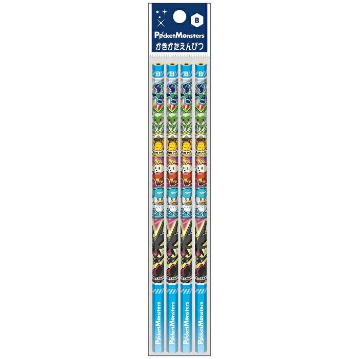 [공식] 포켓몬스터 카키카타 엔피츠 B 포켓몬 N5 연필 (4P) [2024 두근두근 신학기][S11]