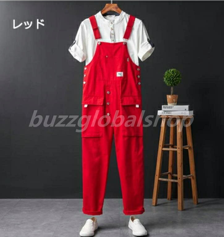 オーバーオール ペインター 作業服 ワークパンツ ロング メンズ サロペット おしゃ...