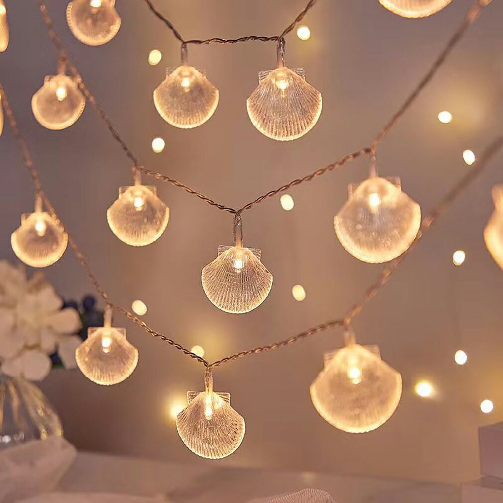 LEDイルミネーションライト 貝殻 クリスマスライト ストリングライト デコレーション Xmas 装飾 雰囲気灯