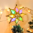 クリスマスツリートップ 星月の飾り 光るツリートップ トップスター 光る星 led ツリーのてっぺん飾り パーツ ツリー用品 電池式 クリスマス 装飾