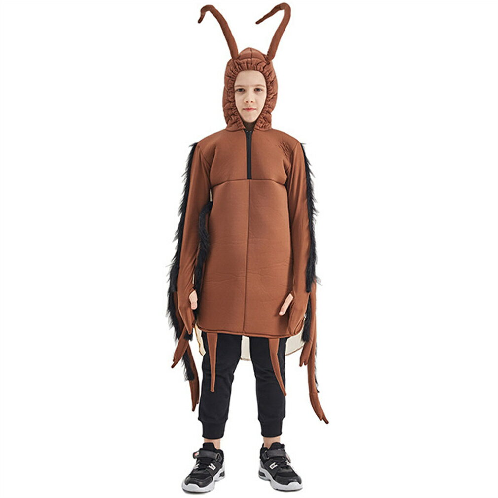 おもしろ コスプレ 子供 大人 面白い仮装 ゴキブリ コスチューム 着ぐるみ 親子お揃い 帽子あり 被り物 ハロウィン 仮装 新年会 文化祭 面白 衣装 可愛い 変身