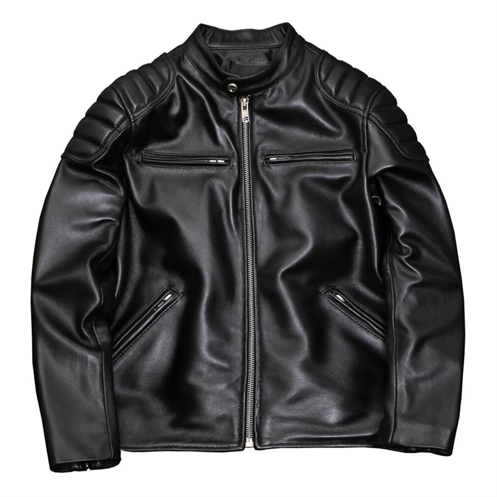 メンズ レザージャケット 黒い ライダースジャケット 本革 コート 大きいサイズ S M L LL 3L 4L 5L 防寒 丈夫長持ち