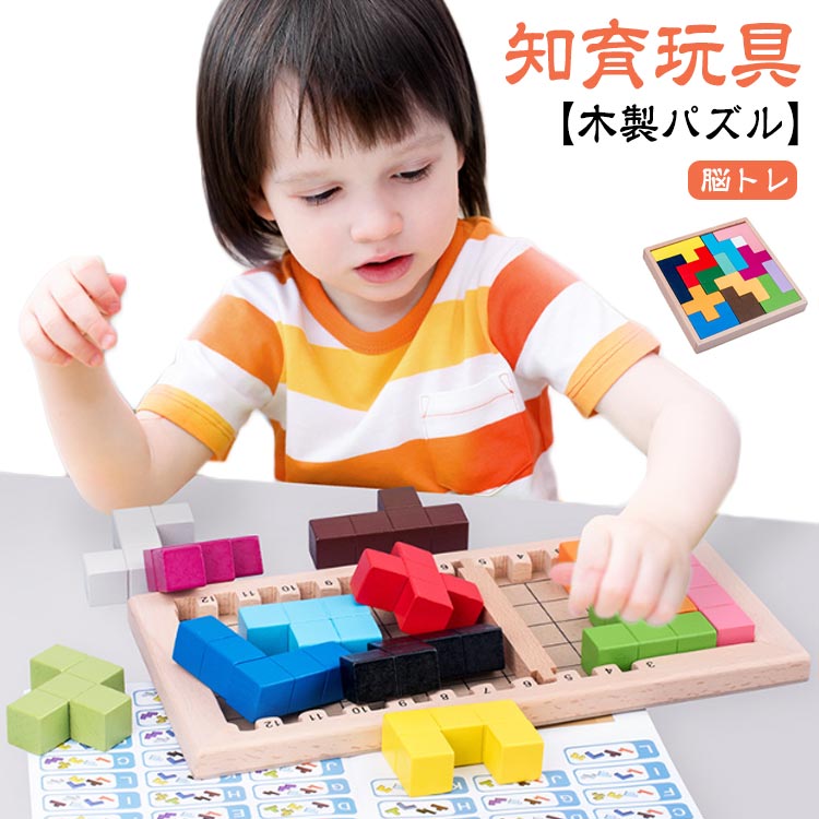 Rakuten - 知育玩具 木製パズル カタミノ 脳トレ モンテッソーリ教具 3D パズル ボードゲーム 木のおもちゃ 玩具 おもちゃ オモチャ テーブルゲーム リハビリ 木の玩具 グッズ 子供 暇つぶし