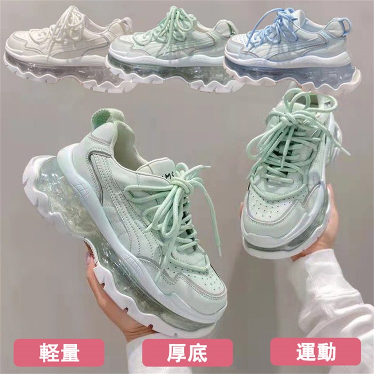 Rakuten - スニーカー レディース 軽量 ダッドスニーカー ウォーキングシューズ ランニングシューズ ジョギングシューズ スポーツシューズ しゅーず 運動靴 散歩 厚底 シューズ かわいい