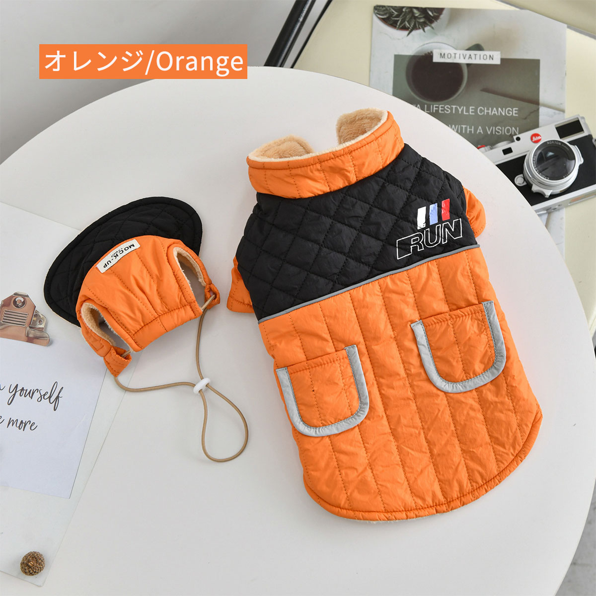 犬服 ベスト 防寒着 ドッグウェア 帽子付き ...の紹介画像2