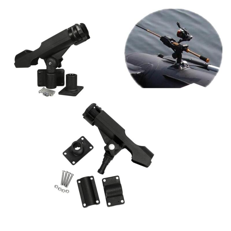 2個 調整可能なサイドレールマウントカヤックボート釣竿ロッドホルダースポーツ アウトドア クラブ その他 クラブ用パーツ ゴルフ