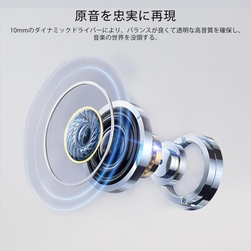 GEVO タイプc イヤホン Type-C イヤフォン マイク付き 磁気設計 有線 USB C リモコン付き DACチップ HiFi音質 クリア通話 音量調節 軽量 ノイズキャンセリング 音漏れ防止 showcase-10009514 Show Case 楽天市場店 サンプル画像3