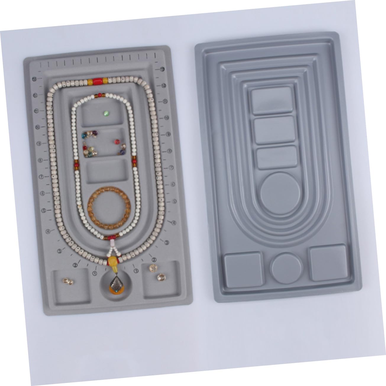ビーズデザインボード ジュエリー作成用トレイ ブレスレット 多機能測定 クラフト愛好者向け ネックレス設計用 クラフト愛好者向け 多機能測定 ブレスレット