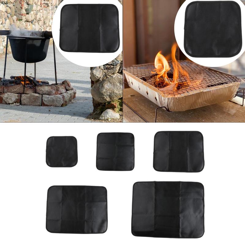 暖炉テーブルマット 断熱マット 耐火マット BBQグリルマット ファイヤーマット 屋内屋外用 耐熱マット グリル下マット