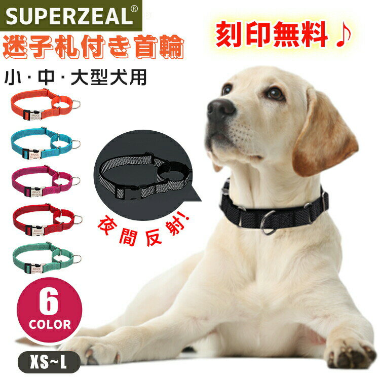 Rakuten - 犬 首輪 ネーム入り 名入れ 迷子札 反射 ネームタグ 名前入れ イニシャル 電話番号入れ 夜間反射 小型犬 中型犬 大型犬 おしゃれ かわいい 外れない アウト 撥水 ナイロン 抜けにくい