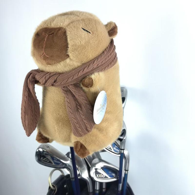 ゴルフ ヘッドカバー カピバラ デザイ スポーツ アウトドア 特集 A:1号木 B:ピンク1号 C:ピンク球道木