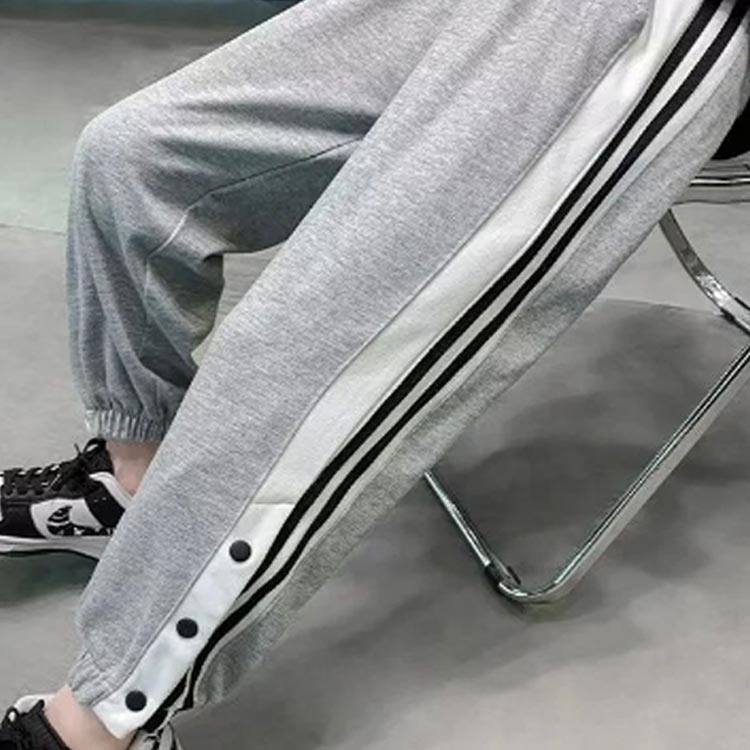 Show Case 楽天市場店のバスケットボールパンツ キッズ ジャージパンツ 裾ボタン スナップボタン バスケパンツ バスケットボール 練習用パンツ ロングパンツ 長ズボン ジュニア 男の子 下 ジャージ｜アングル2