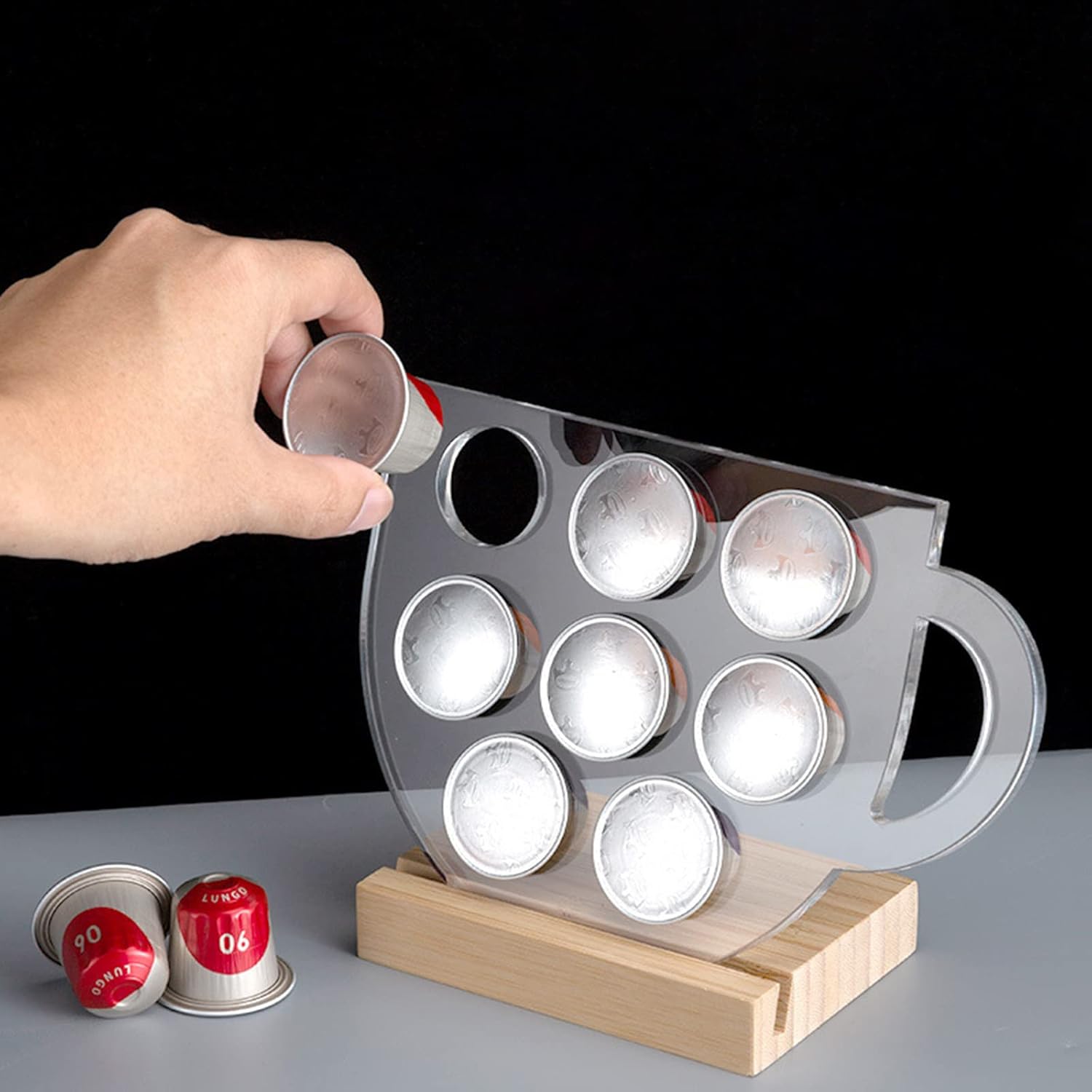 Rakuten - コーヒーカプセルホルダー カプセルホルダー 収納 ラック スタンド カプセルタワー キッチンオーガナイザー ネスカフェ コーヒーカプセル対応 ネスプレッソ ドルチェグスト