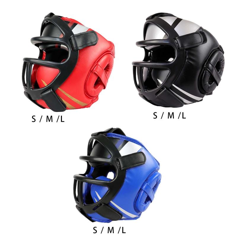 ボクシングヘッドギア フルフェイス保護ガード 厚手 ユニセックス トレーニング用 快適な額と耳の保護 プロフェッショナル(4.0)