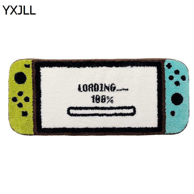 カーペット ゲームコントローラー柄 大判 冷房対策 ふわふわ リアル 吸水 オシャレ サラサラ 丸洗い 防滑 コンパクト 洗えるラグ 床暖房 床保護 洗面所 廊下 リビング 室内