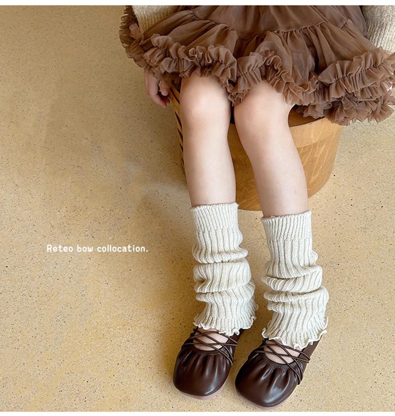 子供足首ウォーマー レッグウォーマー アームウォーマー ショート ルーズソックス キッズ 女の子 シンプル フリルソックス ニット 原宿系 ロリータ イベント 通学 通園 ガーリー