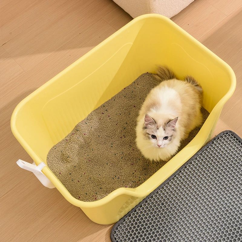 Show Case 楽天市場店の猫トイレ 大きめ 大容量 ネコトイレ猫用トイレ キャットトイレ 大型 飛び散らない 洗える オープン ハーフカバー ペットケア TALL WALL BOX 箱型 ペット 高めフルカバー 深め｜アングル2