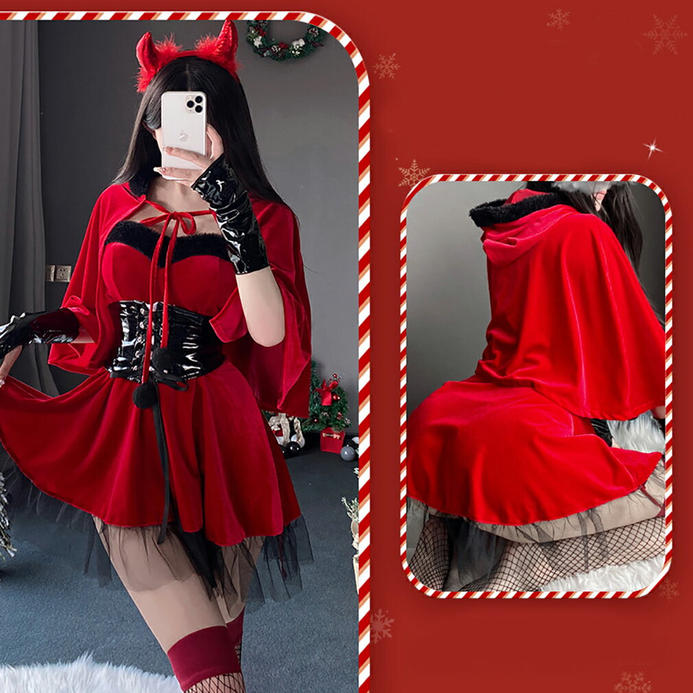 Rakuten - サンタワンピース コスプレ 悪魔 セクシー 可愛い バニーガール サンタコス 衣装 サンタクロース 仮装 レディース クリスマス コスチューム ミニスカサンタ 女性 彼女 クリスマスプレゼント